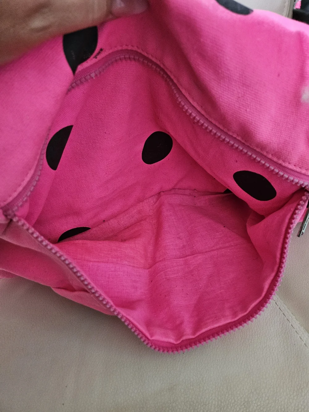 PINK Victoria's Secret Hot Pink Polka Dot Backpack